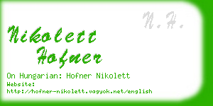 nikolett hofner business card